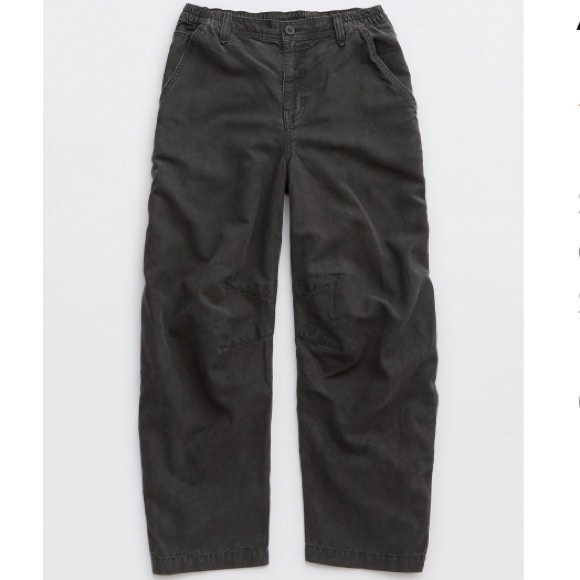 2 Bundle Aerie Barrel Leg Pull On Pants Size S - Picture 2 of 16